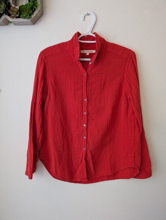 XiRENA Tops - xirena long sleeve cotton button down shirt